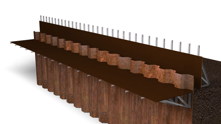Sheet Pile Wall Beam | Fast-Form Systems